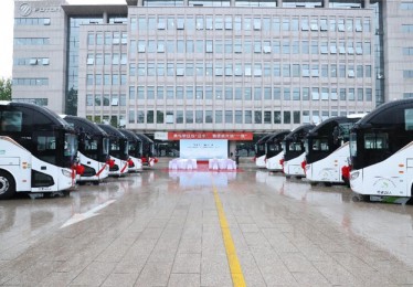 辉聚匠心 海月万里丨福田欧辉30辆BJ6112高品质客车批量交付新疆海月国际